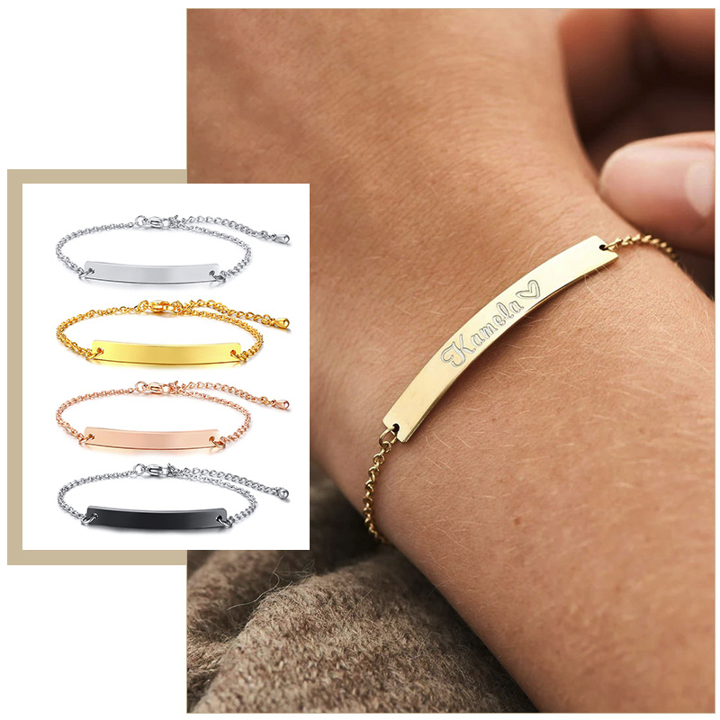 Elegant Personalized ID Bar Br - Coordinates Bracelet recension och pris