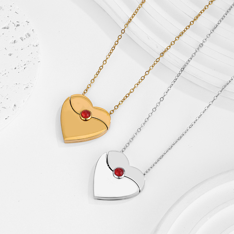 Letdiffery Personalized Heart  - Birth Flower Necklace recension och pris