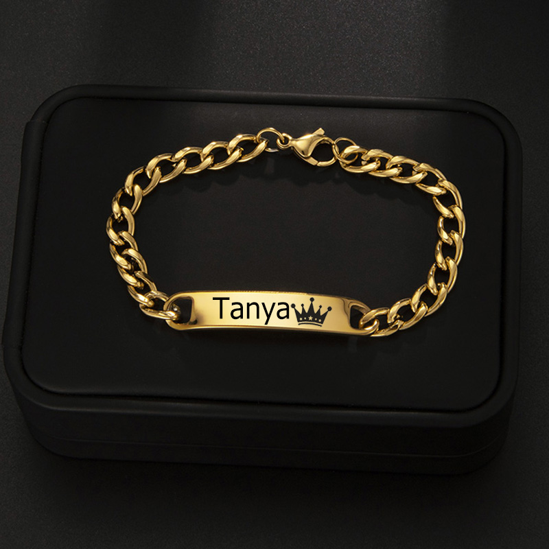 Personalized Stainless Steel E - Coordinates Bracelet recension och pris