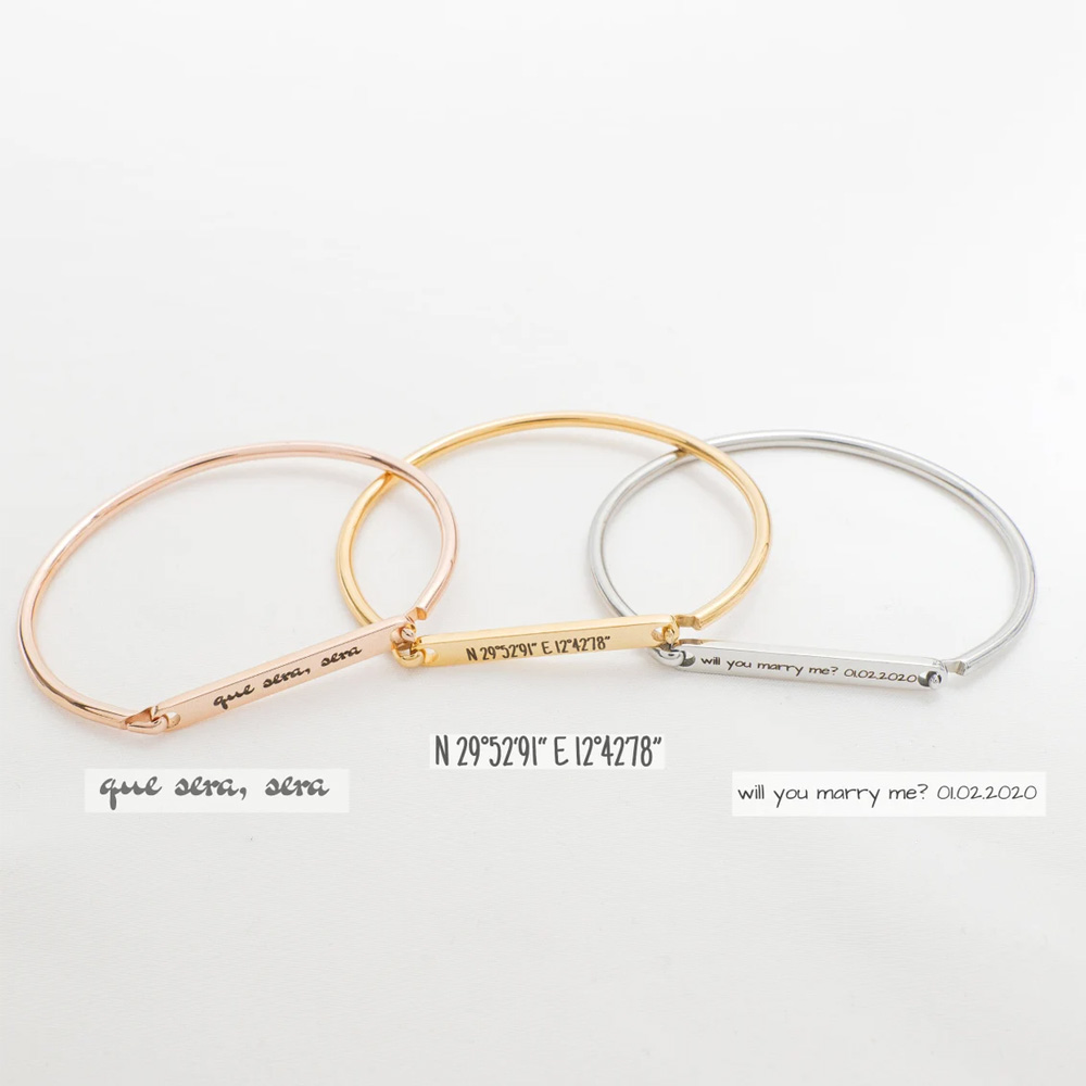 Haiyufly Engrave Name Horsesho - Coordinates Bracelet recension och pris