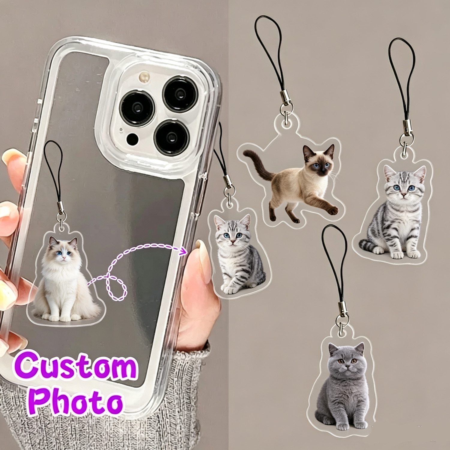 Custom Pet Portrait Phone Pend - Pet Portrait Custom recension och pris