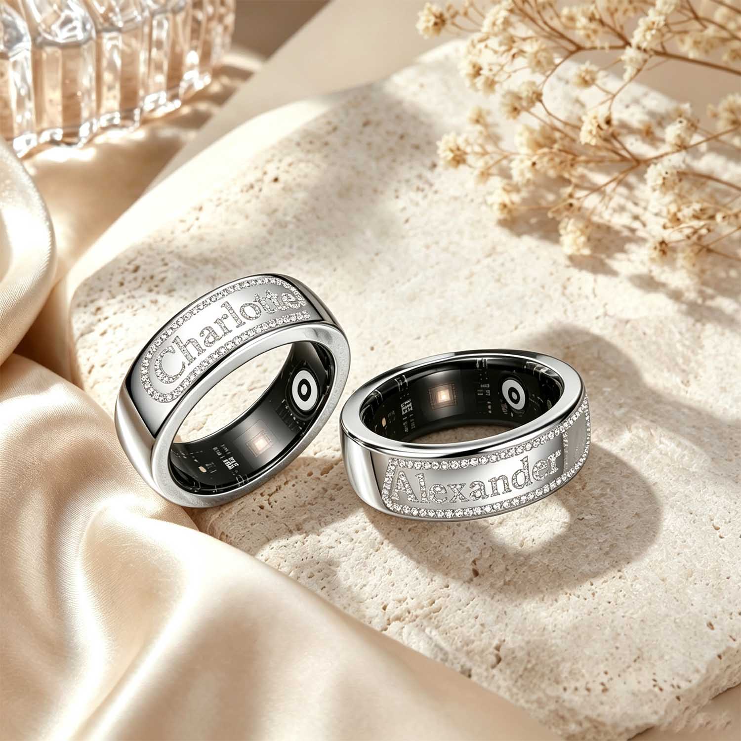Qitian Custom Name Smart Ring  - Initial Ring Custom recension och pris